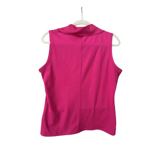 Nike Golf Dri-Fit Tour Performance Sleeveless Fuchsia Polo Shirt Tennis Large - Picture 5 of 5